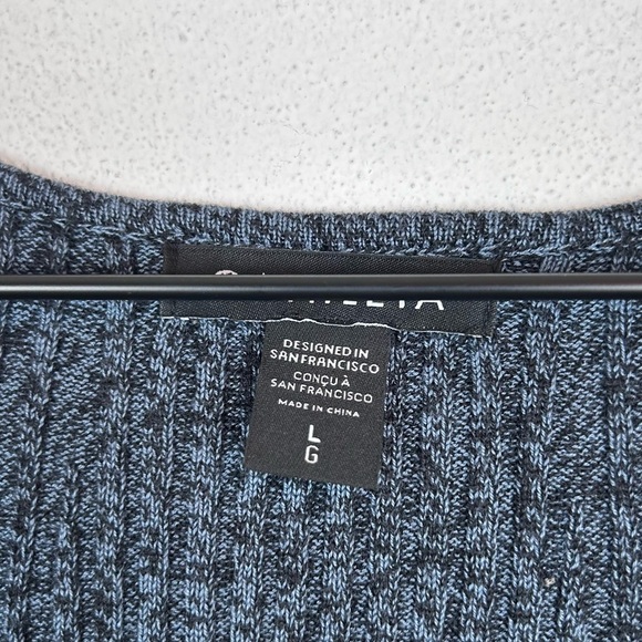 NWT Athleta Reverie Ribbed Sweater Dress Navy V-Neck Large - Picture 8 of 15